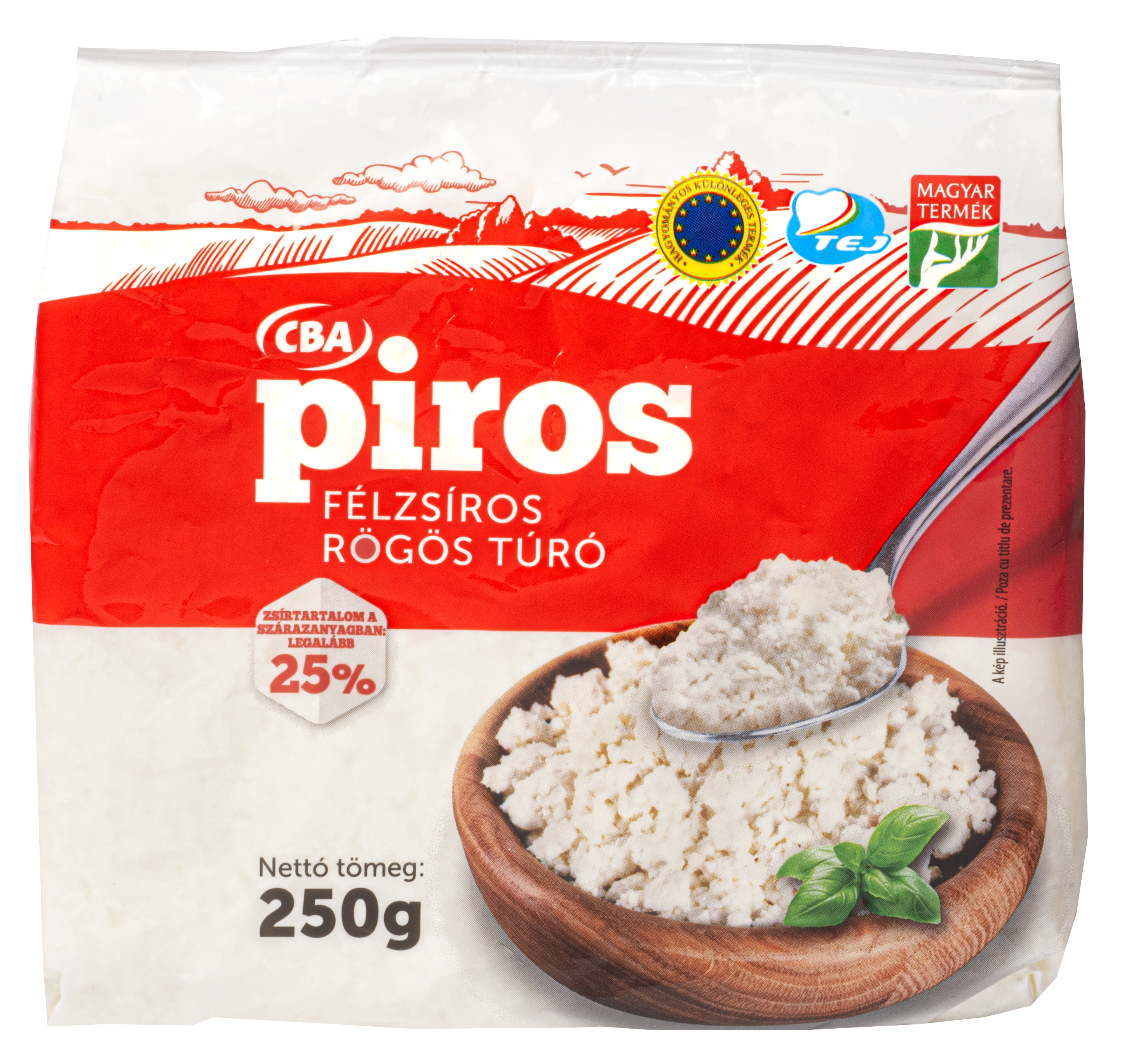 CBA Piros rögös túró 250g